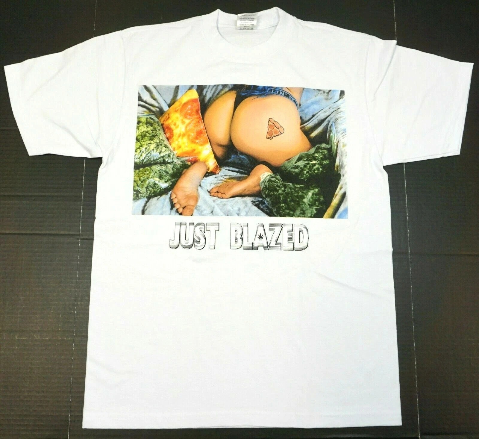 MARIJUANA Just Blazed T-shirt Weed 420 Kush Smoke High Tee Men's 100% Cotton New