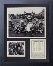Legends Never Die Green Bay Packers Ice Bowl The Sneak Framed Photo Collage, 11x