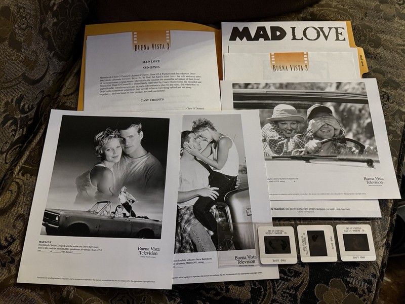 Mad Love Press Kit Chris O’Donnell Drew Barrymore Film Slides And Photo Stills
