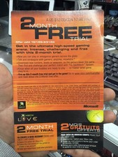 Vintage Rare Xbox Live 2 Month Trial Subscription Card *EXPIRED/UNSCRATCHED*