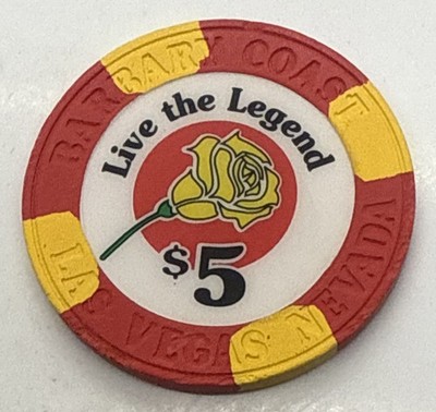 Barbary Coast Casino Las Vegas Nevada NV $5 Chip House Mold Live the Legend 1999
