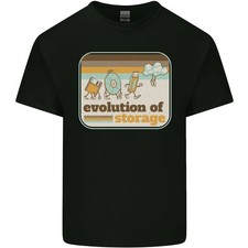 Aufbewahrung Evolution Retro CD HD Drive USB Klebe Kinder T-shirt Kinder