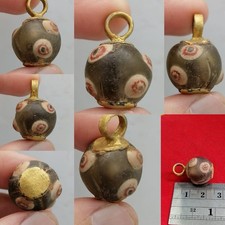 Roman Glass Rare Bead Made As An Amulet Gold plated Piece
