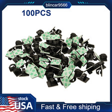 100Pcs Cable Clips Self-Adhesive Cord Management Wire Holder Organizer Clamp