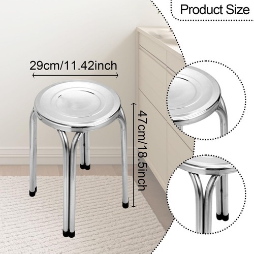 Stackable Stool Round Sturdy Nonslip Industrial Noise Reduction Classroom Stool - Picture 6 of 6