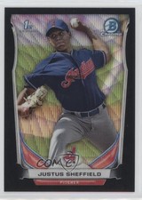 2014 Bowman Draft Chrome Black Wave Refractor Justus Sheffield #CDP27 0jz3