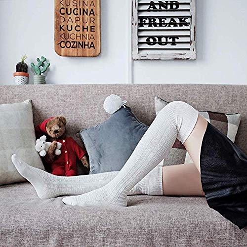 Women's Casual Athlete Striped Over Knee Thin Thigh High Tights Long Stocking... - Picture 6 of 6