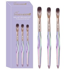 DAIXIANGER 3PCS Acrylic Nail Brush Set,Size 8/10/14 3 Brush, colorful