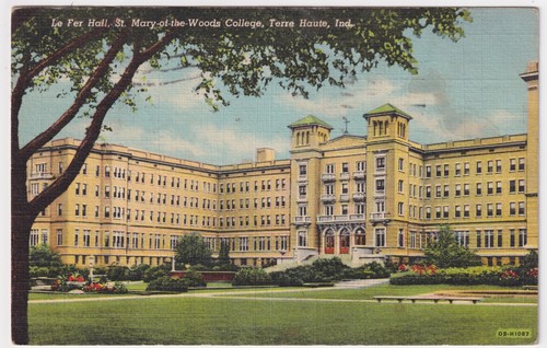 TERRE HAUTE ST MARY OF THE WOODS COLLEGE 1945 TO EVELYN HOOKER, PROCTORVILLE OH