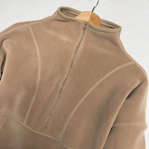 Sudadera Qinsen Mujer Talla S Marrón Recortada Manga Larga Media Cremallera Polar - Imagen 2 de 8