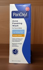 PanOxyl Acne Foaming Wash Benzoyl Peroxide 10 Maximum Strength. 5.5oz NIB