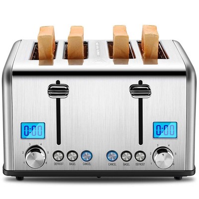 Countdown Stainless Steel 4 Slice Toaster with Bagel, Defrost, Cancel Functio...