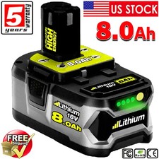 For RYOBI P108 18V One Plus High Capacity Battery 18 Volt Lithium-Ion 8.0AH New