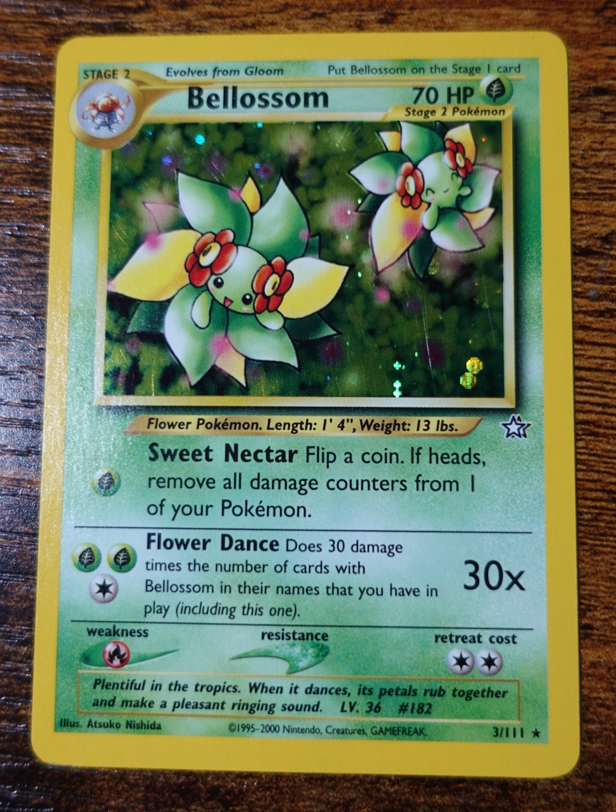 Bellossom 3/111 Neo Genesis Holo Rare Pokemon Card LP