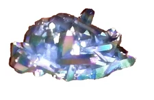 TITANIUM BISMUTH CRYSTAL!!  Colorful Aura Quartz Silicon Cluster Rainbow 158g!!