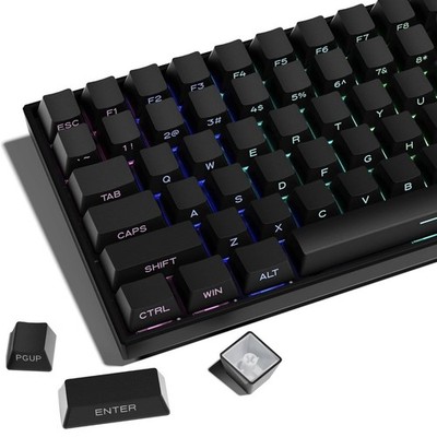 XVX PBT Keycaps - Side Printed Keycaps 60 65 75 100 Percent, Double Shot Shine t