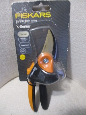 Fiskars X-Series Pruner Titanium Blade Ergonomic SoftGrip PowerGear Handle New
