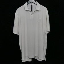 Polo Ralph Lauren Mens Performance Polo Shirt L White Short Sleeve Golf Outdoors