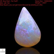 Natural Pear Fire Opal Cabochon Meditation Gemstone Australia 1.00 Cts 13x8x2 mm