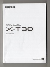 Fuji Fujifilm X-T30 Genuine Camera Instruction Manual / Guide In English
