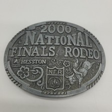 Classic Belt Buckle HESSTON NFR 2000 National Finals Rodeo Montana Silversmiths