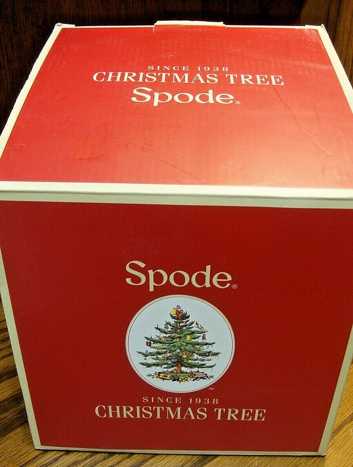 NEW! Spode Christmas Tree 16oz Wine Glasses w/Gold Rim~Pedestal Goblets~Gift 884 - Image 4 of 4