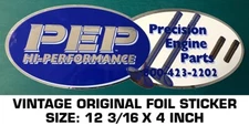PRECISION ENGINE PARTS ORIGINAL FOIL STICKER DECAL NHRA RACING - HI-PERFORMANCE