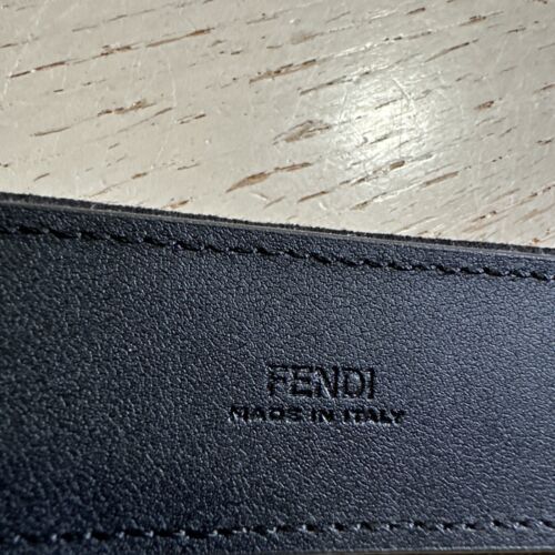 New $750 Fendi Womens FF Logo Leather Belt Black/Brown/White 34/85 - Picture 9 of 11