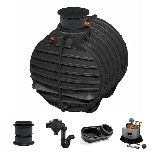 Florantia Erdtank 6000 Liter Komfort IV - Regenwassertank Set mit Hauswasserwerk - Bild 1 von 9