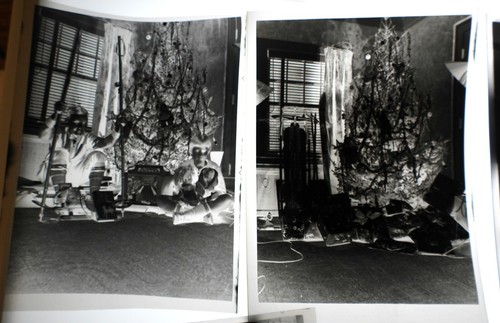 Vtg 1930s American Family Snapshot Photo NEGATIVES Christmas Tree Presents Toys - Picture 2 of 11