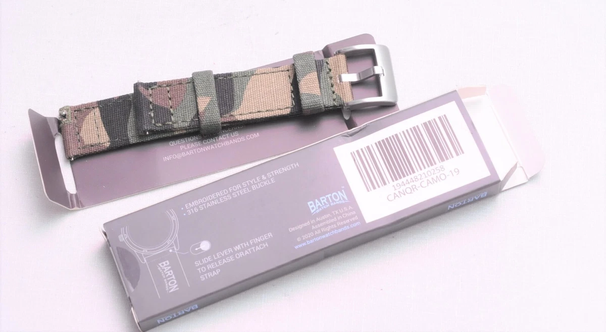 Barton Quick Release Canvas Watch Band Straps