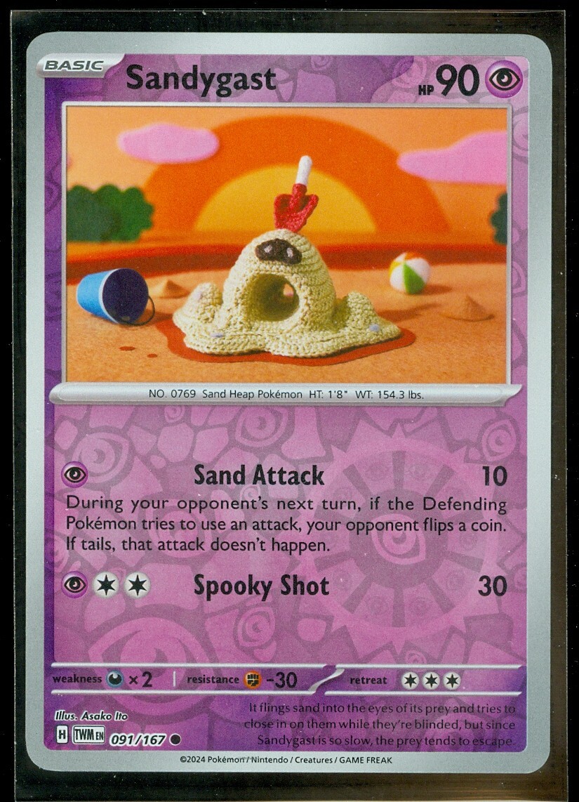 sandygast pokemon card value Pokmon twilight masquerade Psychic Rarity Sandygast (Mega Rising #143/331, 1-Diamond)