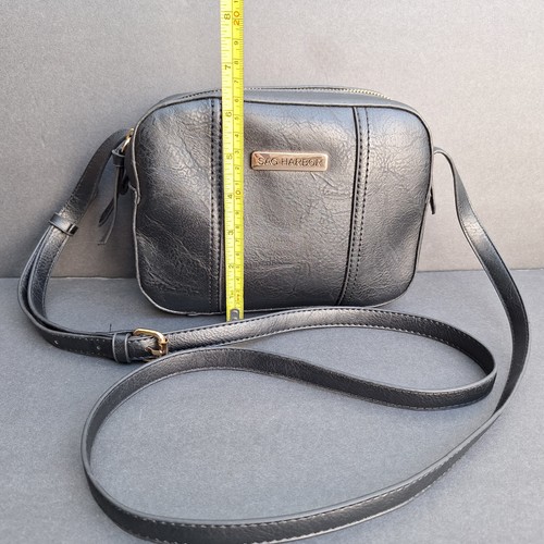 SAG HARBOR Purse Black Crossbody Handbag Good Condition - Picture 13 of 19