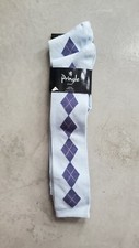 Pringle Argyle Ladies Knee-High Cotton Rick Sport Socks Golf New Blue Cotton Set