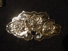 LARGE ROSES BELT BUCKLE STARS  STRAPS  9859A