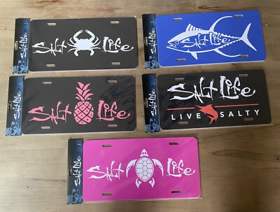 Salt Life Metal License Plate Multiple Styles Available  NEW