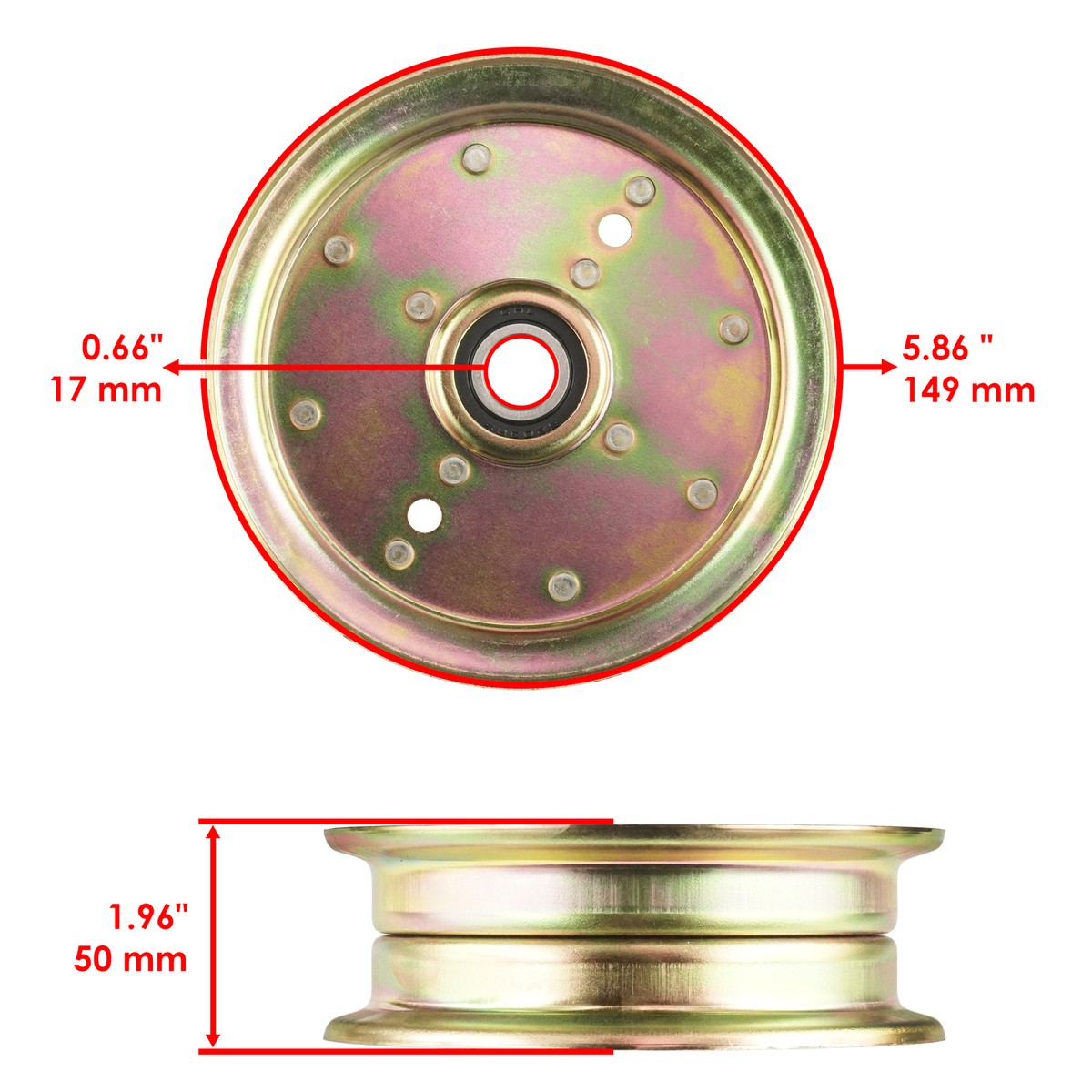 【LP】PULLEY / @#!* Caltric Deck Idler Pulleys For Poulan 461 ZX / PP 46 SZ
