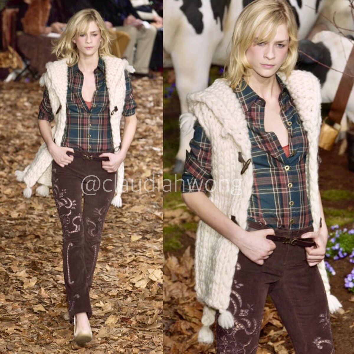 Vtg DOLCE & GABBANA D&G F/W 2002 Embroidered Brown Corduroy Vtg DOLCE & GABBANA D&G F/W 2002 Embroidered Brown Corduroy