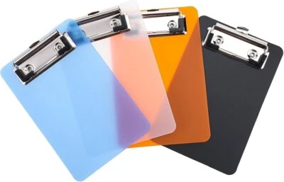 NEEDS & WANTS 10 x A5 Quality Acrylic Random Color Clipboard With Hanging Hole Office School