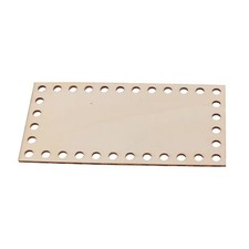 10x Rectangle Wooden Basket Bottom Crochet Basket Base for DIY Weaving 20cm