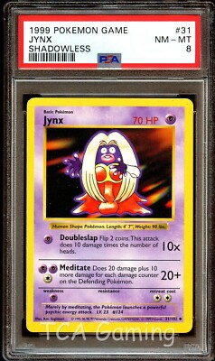 PSA 8 NM-MINT Jynx 31/102 SHADOWLESS Base Set Pokemon Card | eBay