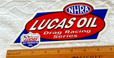 VTG NHRA Lucas Oil Decal Man Cave Drag Racing HotRod 8" Original