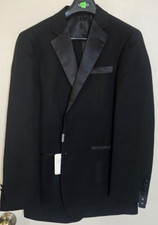 Men's Verno Fashion Black Tuxedo 2 Piece Suit Size 36 / 30