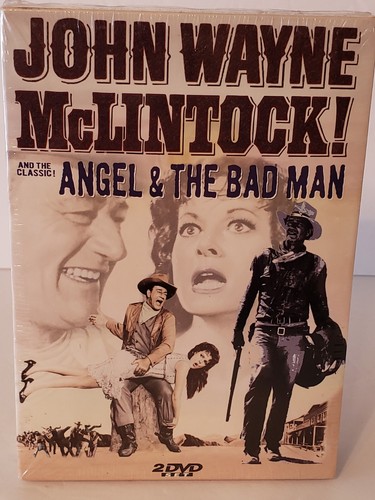 "McClintock" & "Angel And The Bad Man" 2 DVD Set John Wayne NEW Factory Sealed - Picture 2 of 10