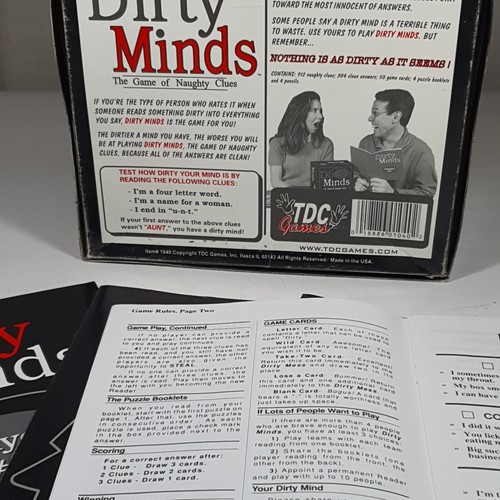 Dirty Minds The Game Of Naughty Clues Adults Only Party Game 1990 - Picture 11 of 12