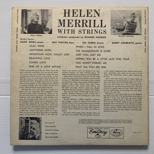 Helen Merrill With Strings EmArcy MG-36057 Mono 1955 Play Tested EX Cover VG+ - Picture 2 of 8