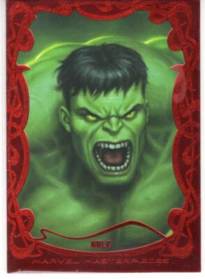 Marvel Masterpieces 2022 Red [149] Gallery Variant Chase Card #97 Hulk