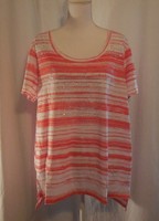 Onque Women Plus Multi-stripe Burnout Tee Size 1x Nwt$42 Orange Stripe Bin$19 Onque Women Plus Multi-stripe Burnout Tee Size 1x Nwt$42 Orange Stripe Bin$19