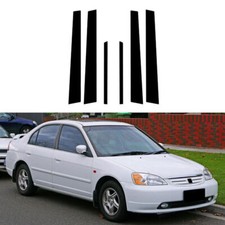 For Honda Civic Sedan 2001-05 Piano Black Pillar Posts Door Window Molding Strip For Honda Civic Sedan 2001-05 Piano Black Pillar Posts Door Window Molding Strip