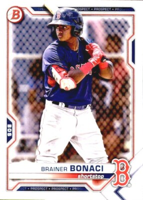 2021 BOWMAN DRAFT BASE PAPER PROSPECT BD-54 BRAINER BONACI  RED SOX